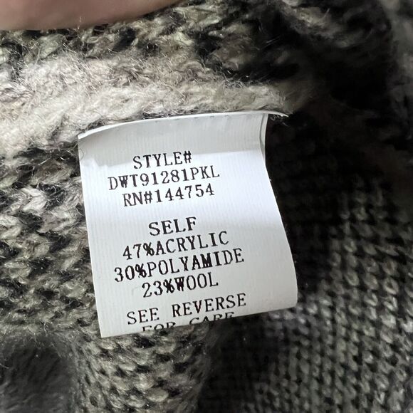 Davi & Dani Animal Print Colorblock Oversized Wool Blend Pink Sweater - Picture 6 of 7